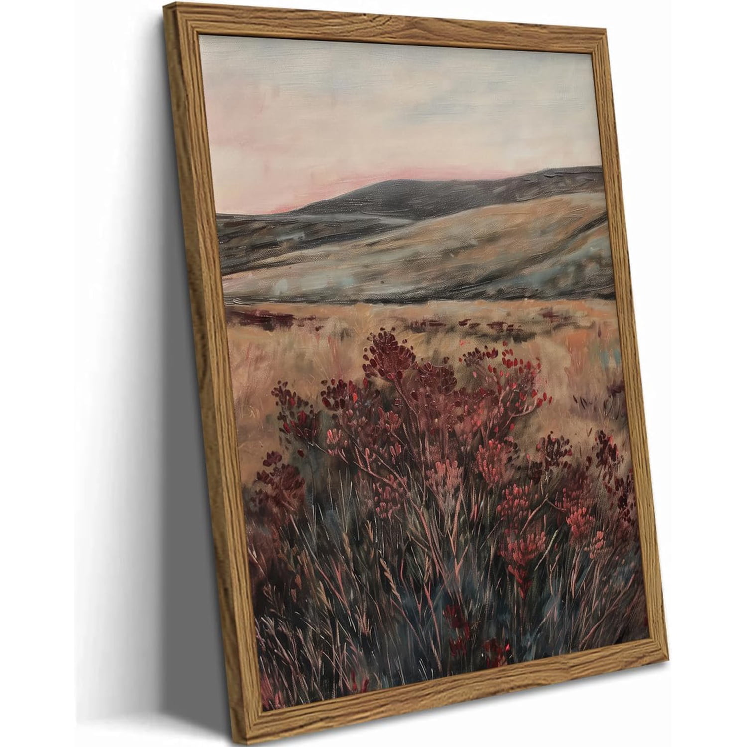 Moody Landscape Wall Art Vintage Wildflower Wall Decor Painting ...