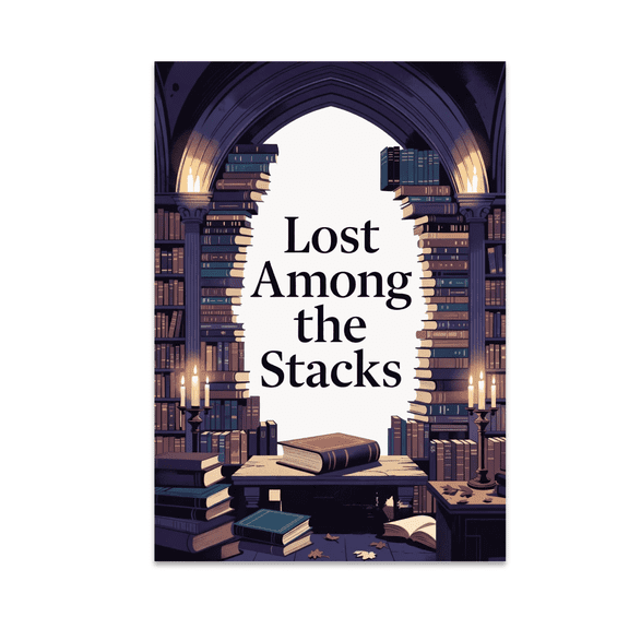 Moody Library Scene Art - Book Lover - 13x19 Poster Print