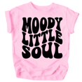thumbnail image 1 of Moody Little Soul Retro Girls Shirts Black on Pink Shirt 4T, 1 of 2