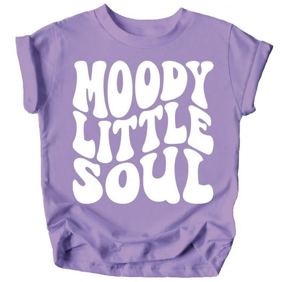 Moody Little Soul Retro Girls Shirts Purple Shirt 3T