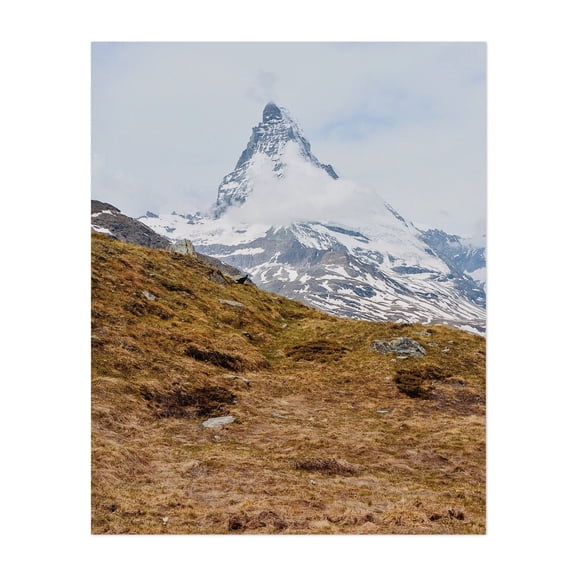 Moody Matterhorn - Zermatt Valais Switzerland Photography Mountain Landscape Snow Nature Scenic Wilderness Travel Poster Unframed Wall Art Print 24 x 30 inches