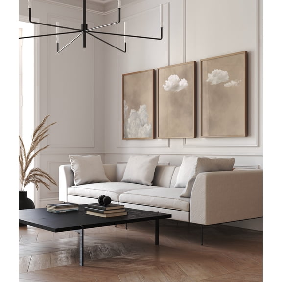 Moody Minimalist Cloud Poster Neutral Decor Cloud Poster, , Poster Only