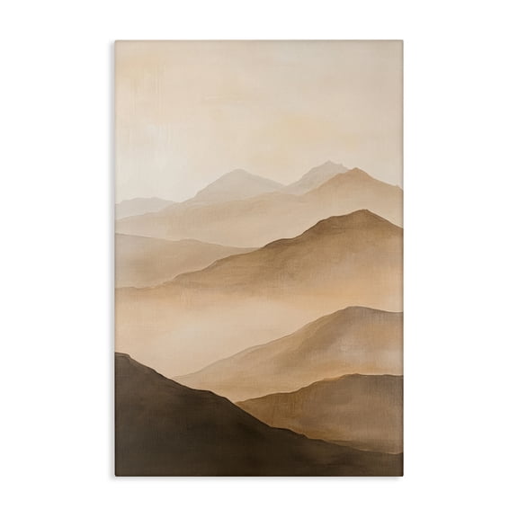 Stupell Industries Moody Mountains Foggy Landscape Canvas Wall Art, design by Petal Prints Design