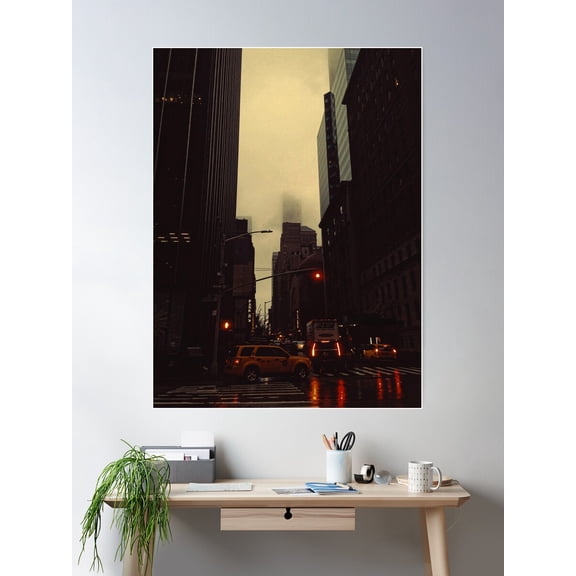 Moody Nyc Poster Wall Art, Modern Wall Decor For Living Room Bedroom, 24x36 UNFRAMED