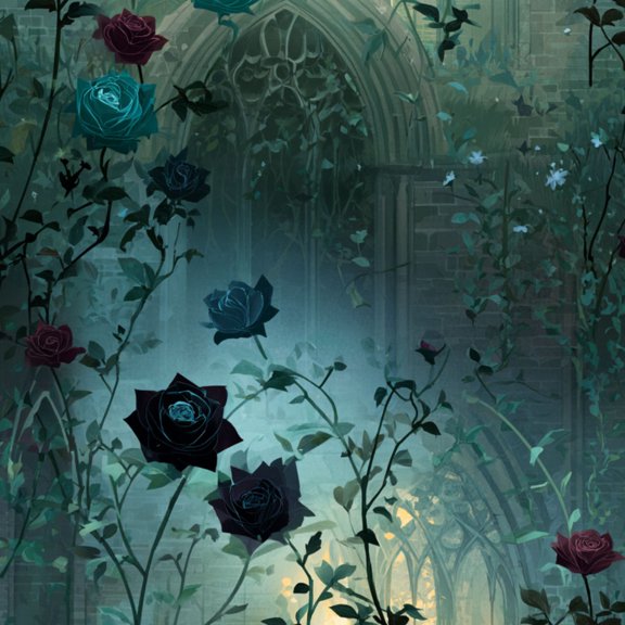 Moody Peel and Stick Wallpaper Romantic Garden Night Shadowy Ivy Mystical Roses Wall Mural 17.7in x 9.8ft Self Adhesive Botanical Contact Paper Renter Friendly Wallpaper for Bedroom Cabinet