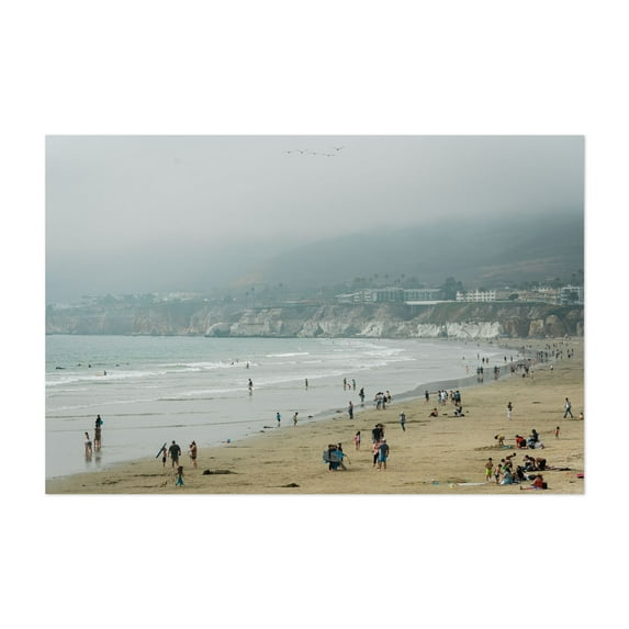 Moody Pismo 02 - Pismo Beach California Photography Beach Coastal Ocean Surf Landscape Summer Scenic Unframed Wall Art Print 32 x 48 inches
