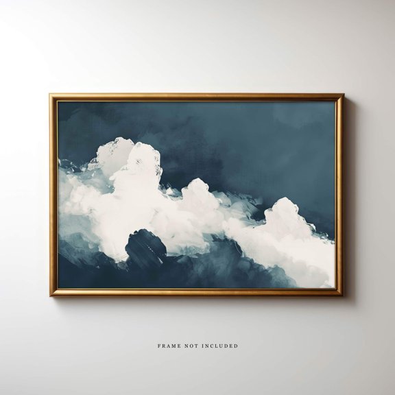 Moody Sky Cloud Wall Art Decor Unframed Paper Print