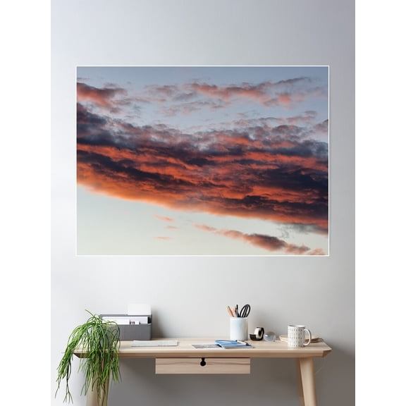 Moody Sunset Poster Wall Art, Modern Wall Decor For Living Room Bedroom, 8x12 UNFRAMED