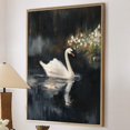 Moody Swan In A Lake Country Rustic Nature Animals Poster, Beach House ...