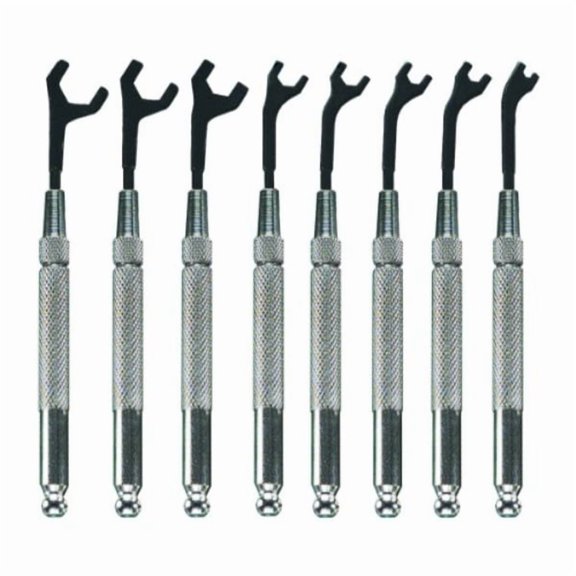 Moody Tool Open End Wrench Set,30 Deg,2.5-7mm,8 Pc 58-0161