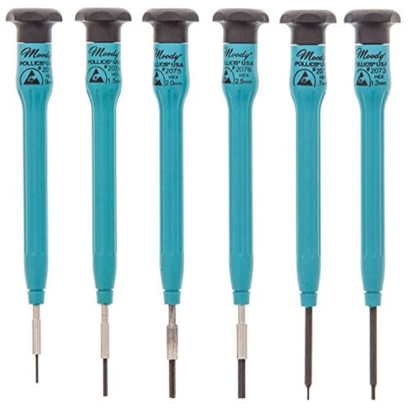 Moody Tools - Hex Driver Set, Pollicis Metric 6Pc - 58-0359