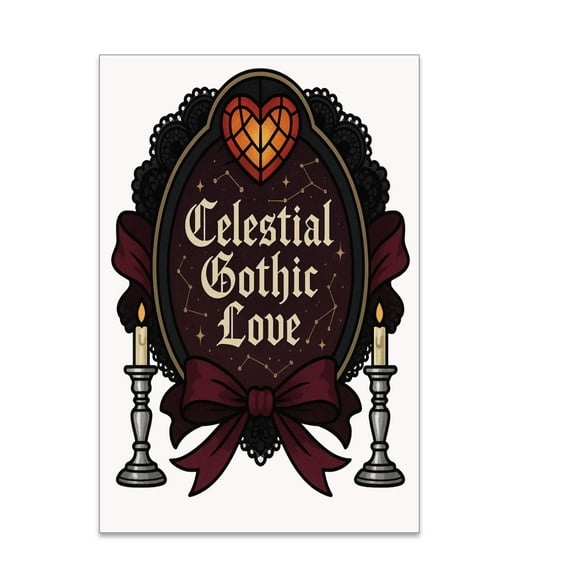 Moody Vintage Romance Poster - 13x19 - Wall Decor for Reading Nook