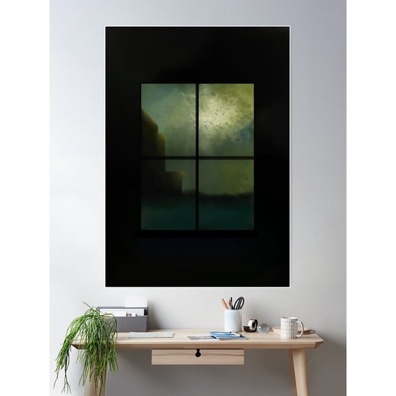 Moody Window Poster Wall Art, Modern Wall Decor For Living Room Bedroom, 16x24 UNFRAMED