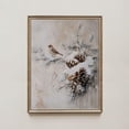 thumbnail image 1 of Moody Winter Sparrow Wall Art Poster Vintage Rustic Decor With Snow Covered Tree Scene Home Decor, 16x24 UNFRAMED, 1 of 3
