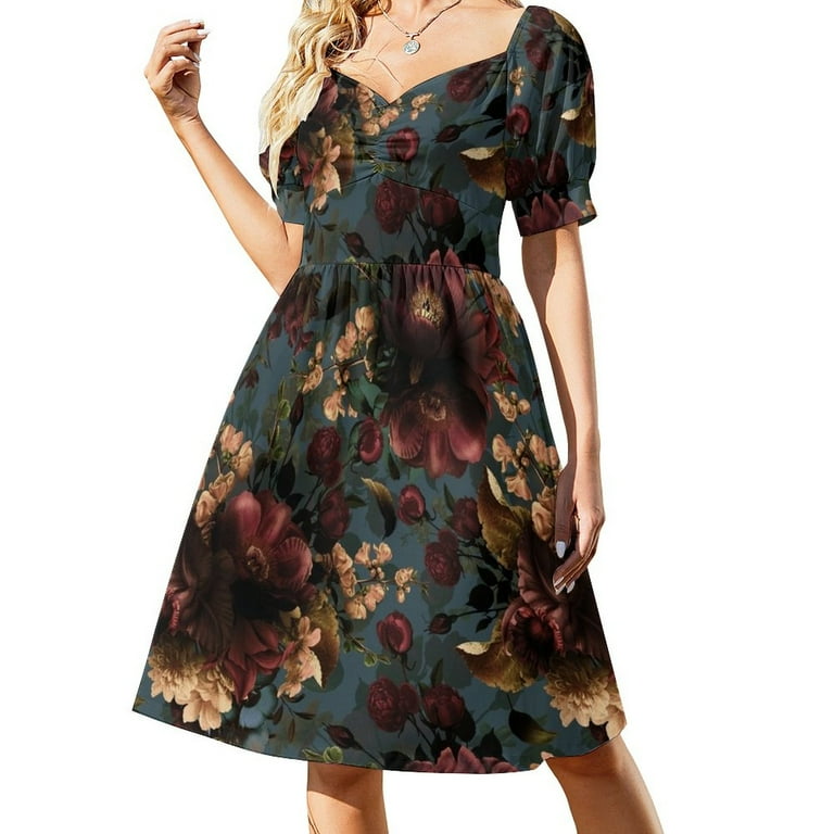 Moody florals Mystic Night 10 Sleeveless Dress elegant dresses for women Evening gown Woman clothing Walmart