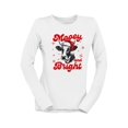 thumbnail image 1 of Mooey And Bright Christmas Cow Women's Long Sleeve, 1 of 4