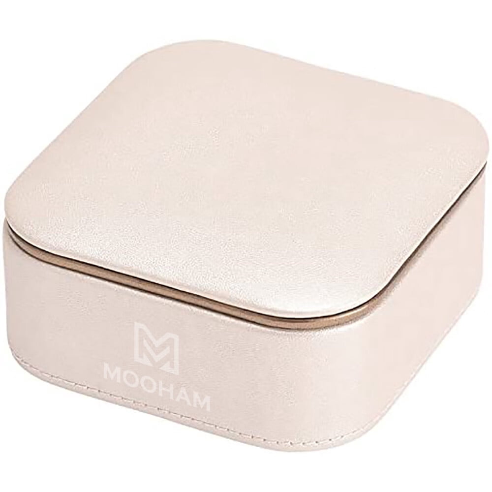 Mooham PU Leather Small Jewelry Box Travel Portable Jewelry Case for ...