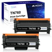 Mooho Compatible Toner Cartridges for Brother TN-760 TN760 TN 760 730 TN730 TN-730 DCP-L2550DW MFC-L2710DW MFC-L2750DW HL-L2370DW XL HL-L2395DW HL-L2350DW Printer Ink (Black, 2 Pack)