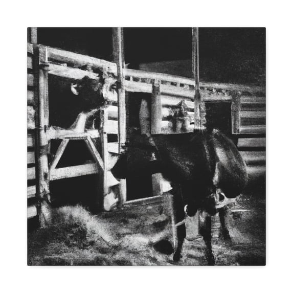 Mooing Cow in Rococo - Canvas