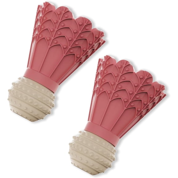 Mooipur Badminton Dog Toy Toy for Small & Medium Dogs, TPR Chewer Durable, Fetch, Chasing & Teeth Cleaning Toy for Puppy Teething (Pink-2 PCS)