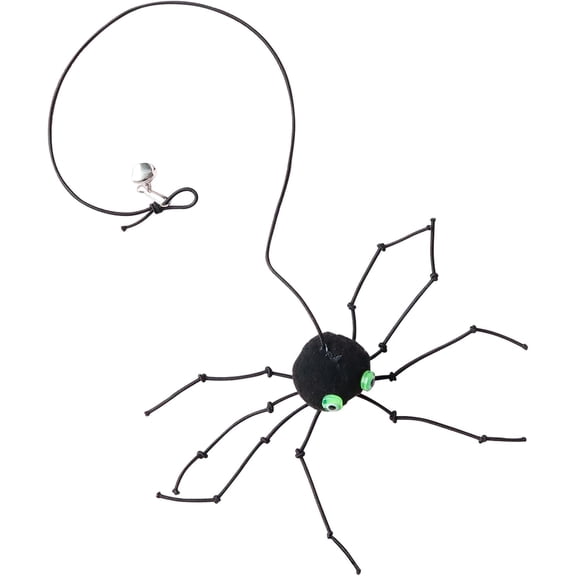Mooipur Cat Wand Spider Refills, Teaser Wand Cat Toy Replacement, Spider Replacement Refills, Cat Spider Toys, Interactive Cat Toy Attachment for Indoor Cats and Kitten, (Black,1)