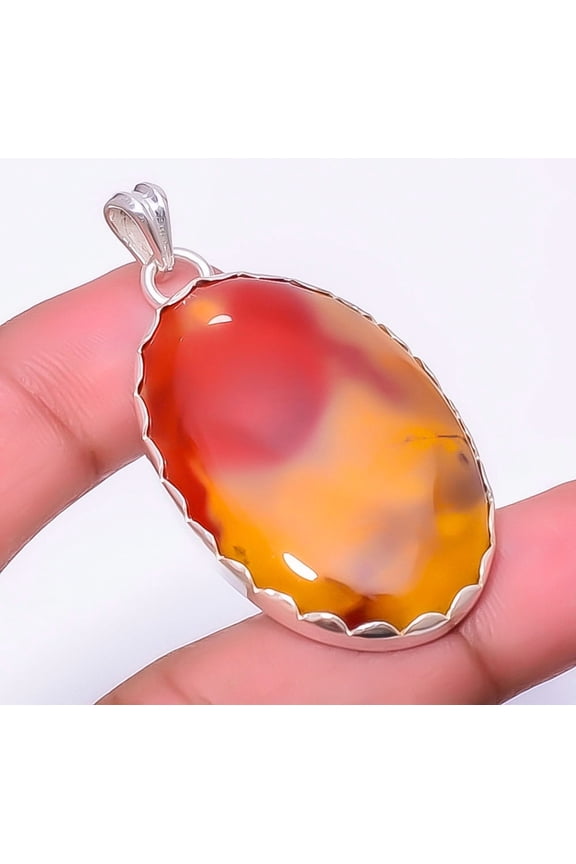 Mookaite - Australia 925 Sterling Silver Pendant 1.95" P97351, Christmas Gift