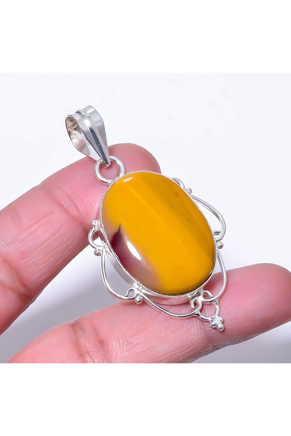 Mookaite - Australia Designer Handmade 925 Sterling Silver Pendant 2.26" P24