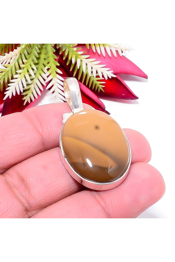 Mookaite - Australia Gemstone 925 Sterling Silver Handmade Pendant 1.64" P37