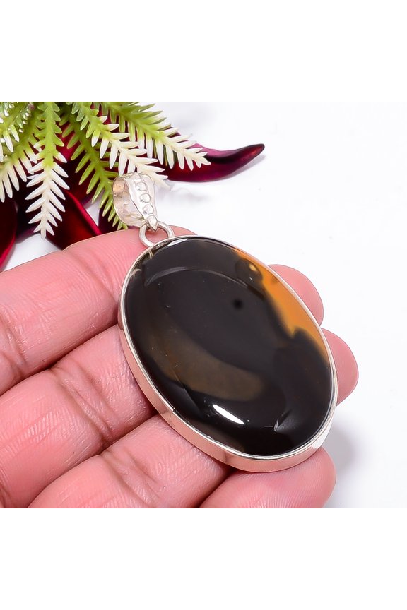 Mookaite - Australia Gemstone 925 Sterling Silver Handmade Pendant 2.34" P2