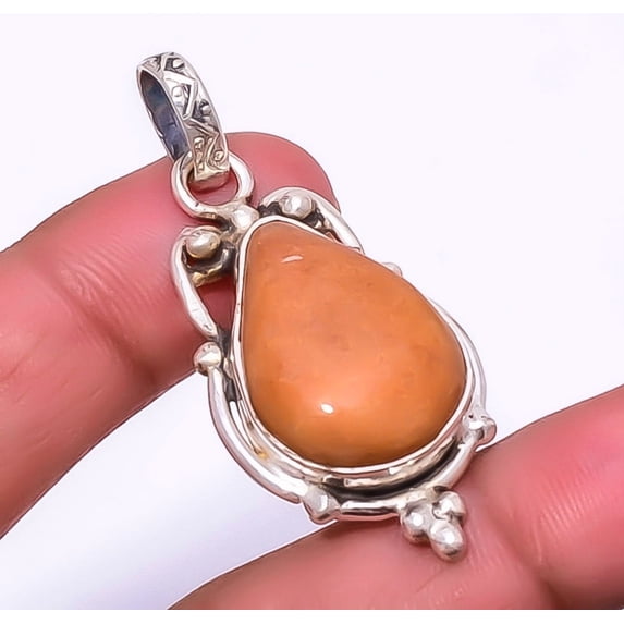 Mookaite - Australia Handmade 925 Sterling Silver Pendant 1.95" S204, Christmas Gift, Gemstone Silver Jewelry, Mookaite Pendant, New Year Sale