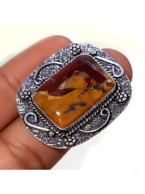 Mookaite Gemstone Handmade Fashion Ethnic Antique Gift Jewelry Ring 7.50" SR 195