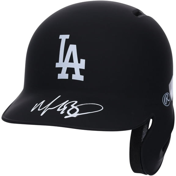 Mookie Betts Los Angeles Dodgers Autographed Black Matte Rawlings Mini Batting Helmet - Fanatics Authentic Certified