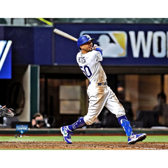 Mookie Betts Los Angeles Dodgers Unsigned 2020 MLB World Series Champions Hitting Photograph