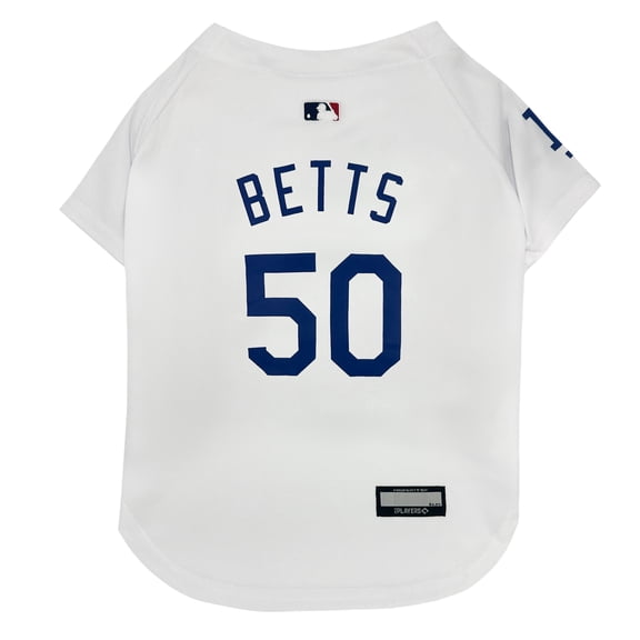 Mookie Betts White Los Angeles Dodgers Player Pet Jersey