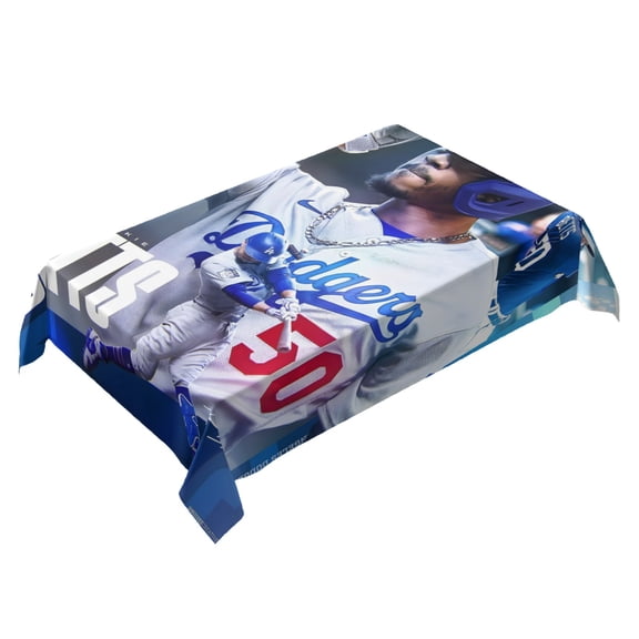 Mookie Betts square tablecloth has an iconic print, fits most tables, and is easy to care for.55" x 71"140*180cm