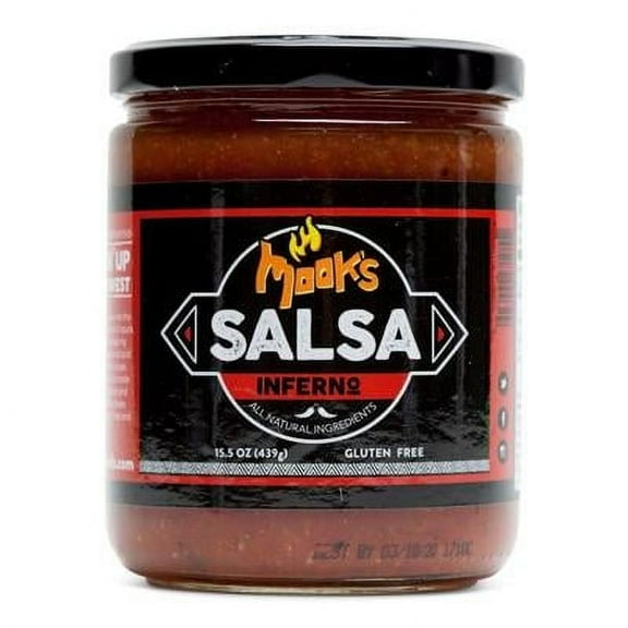 Mooks Inferno Salsa 3 Pack, 15.5 oz, Gluten Free, Hot