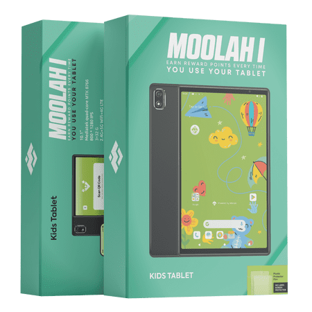 Moolah Wireless M1 Kids 10.1" Tablet, Android 13 + Moolah OS