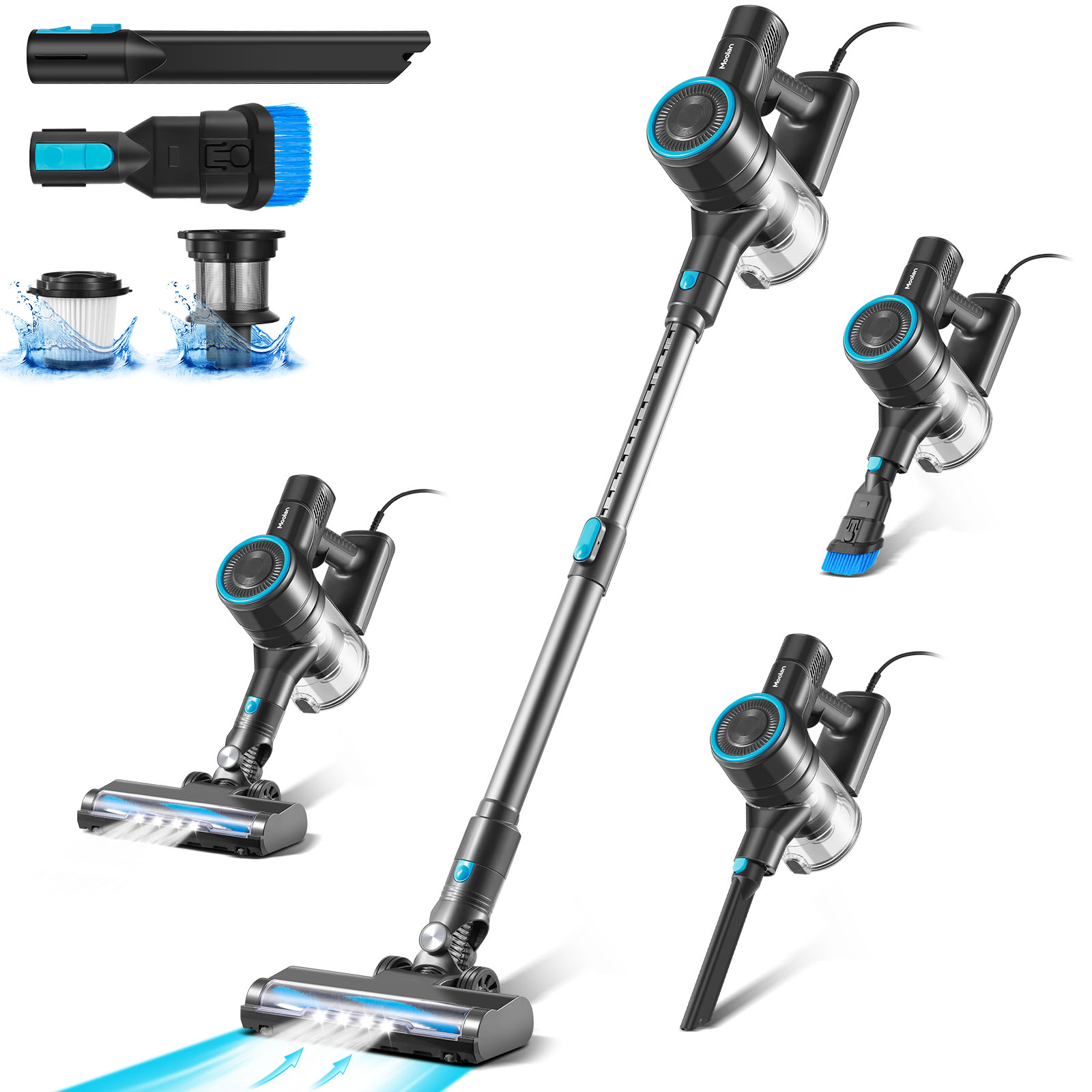 Eureka Stylus Lightweight Cordless Vacuum Cleaner, 350W Powerful BLDC Motor for MultiFlooring