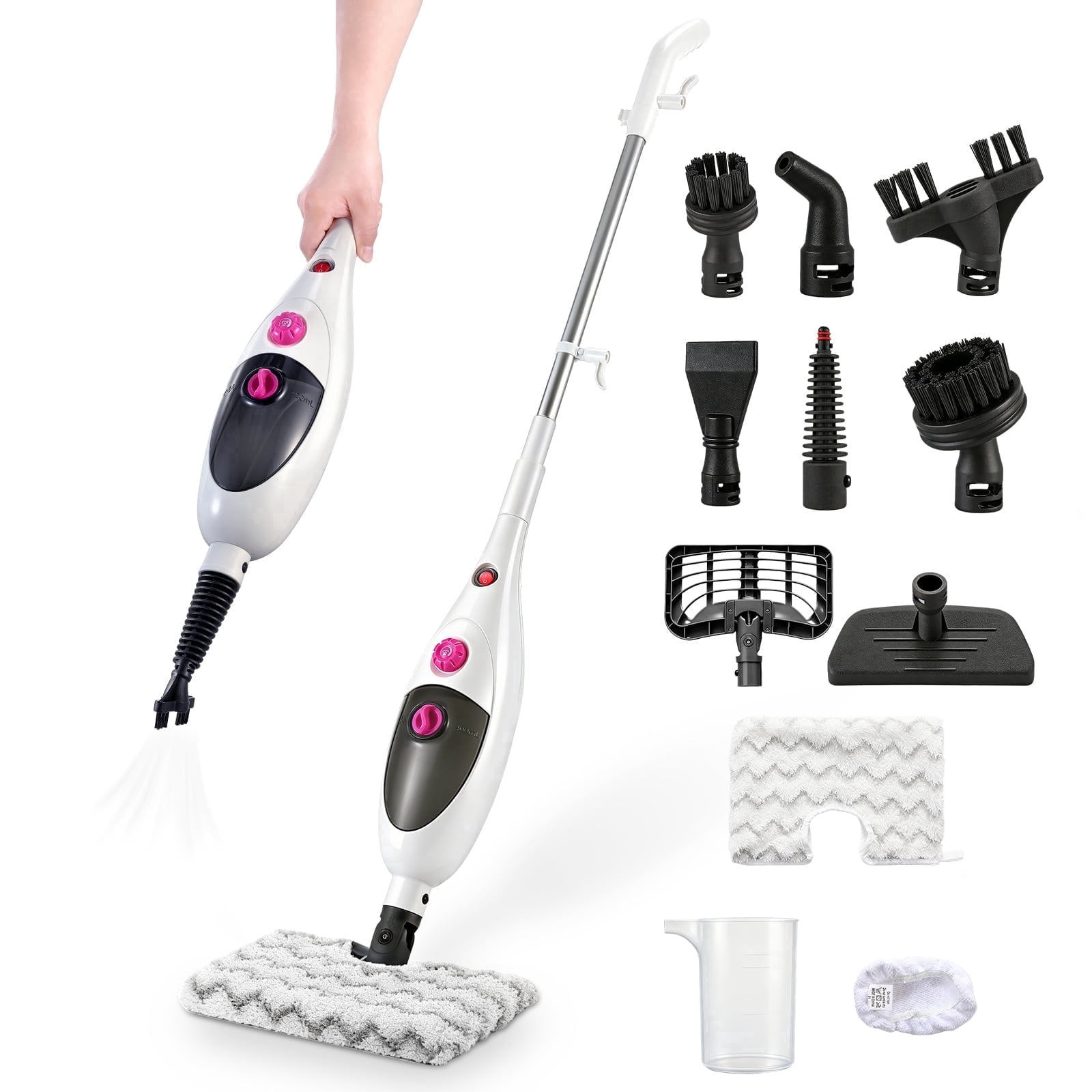 Moolan Steam Mop, 10 in 1 Floor Cleaning, Detachable Steam Mop for Tile ...