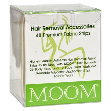 Moom Hair Removal Accessories Fabric Strips - 48 Ea