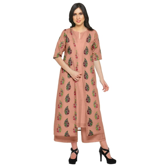 Moomaya 3 Pcs Indian Clothing For Women Chanderi Ethnic Wear Partywear Clothing