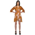thumbnail image 1 of Moomaya Bathrobes For Women Wrap Printed Ruffle Style Bride Getting Ready Dress, 1 of 5
