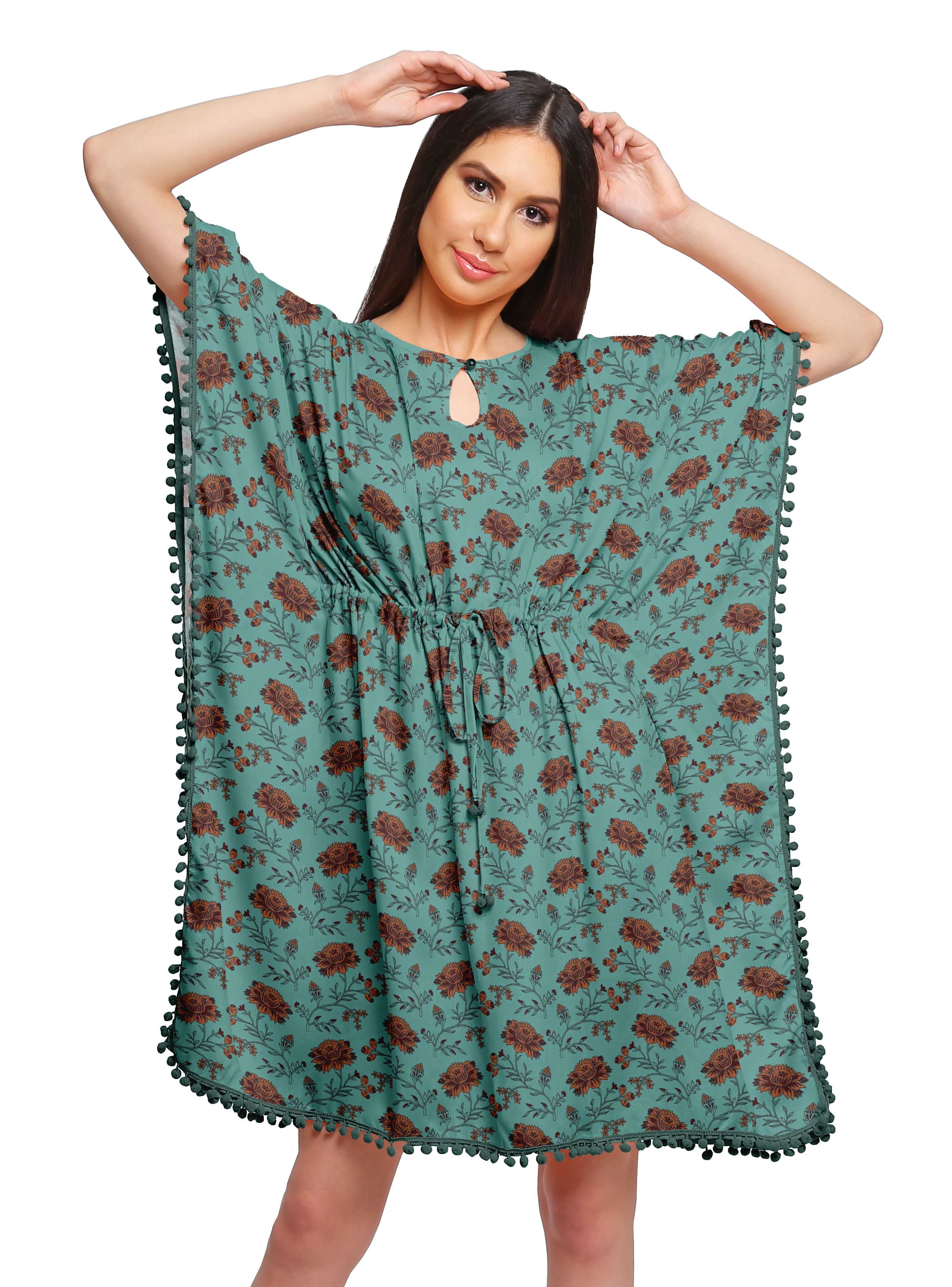 Moomaya Copertura del Costume da Bagno delle Donne Fino Caftano Vestito