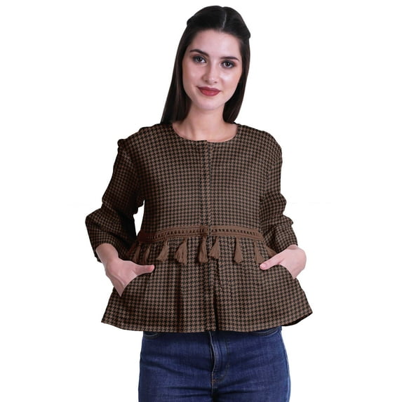 Moomaya Bell Sleeve Tops For Women Cotton Top With Pocket Summer Wear T-Shirt