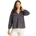 thumbnail image 1 of Moomaya Bohemian Cotton Long Sleeve Top - V Neck, Flowy Women's Boho Blouse, 1 of 9