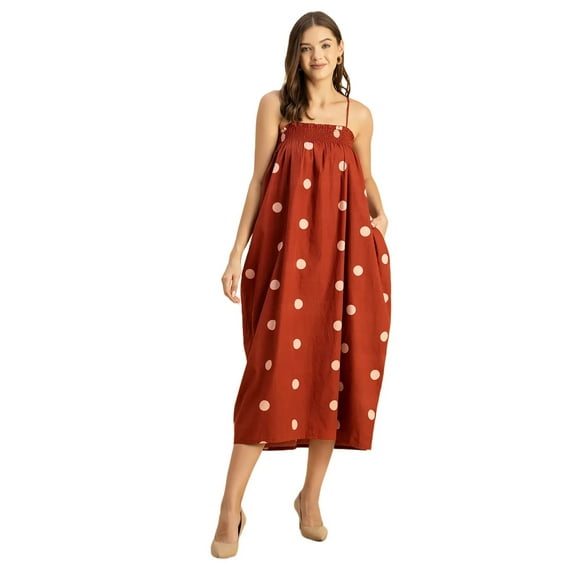 Moomaya Boho Printed Cotton Sleeveless A-Line Dress - Bohemian Women's Fashion