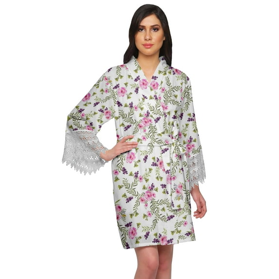 Moomaya Bride Getting Ready Shirt Cotton Short Robes For Women Bath Robe Girls