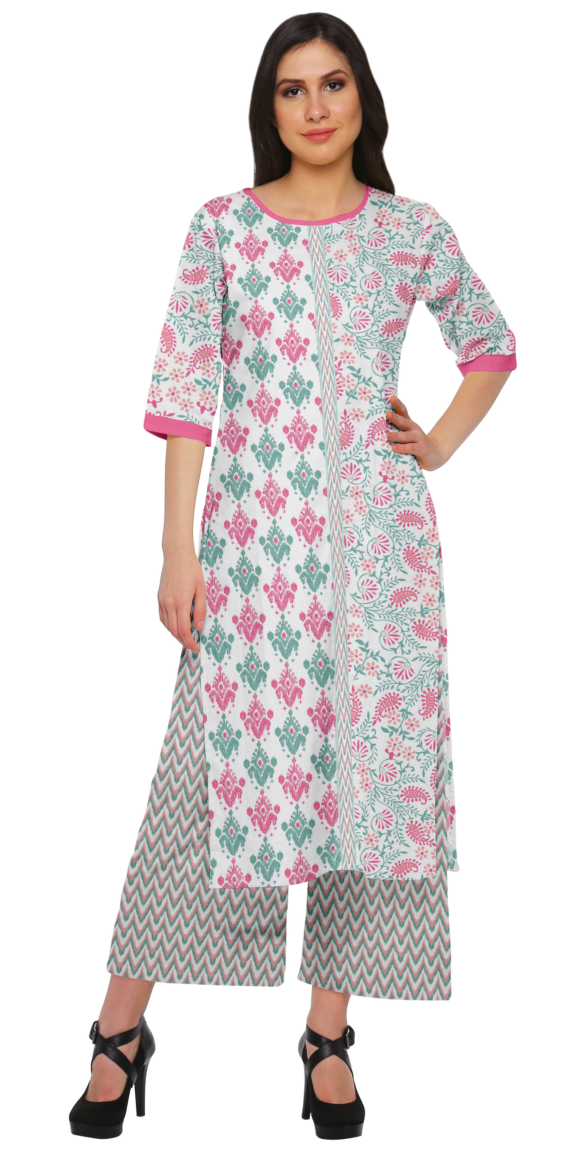 Buy Women's Crepe Printed Kurti (LAXTEXT_3.9-S_Multicolour_S) at Amazon.in