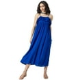 thumbnail image 1 of Moomaya Chic Frill Summer Dress For Women, Strappy Solid Maxi, Vacation Dress, 1 of 9