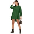 thumbnail image 1 of Moomaya Classic Solid Cotton Shirt Dress - Long Sleeves, Everyday Casual Wear, 1 of 9